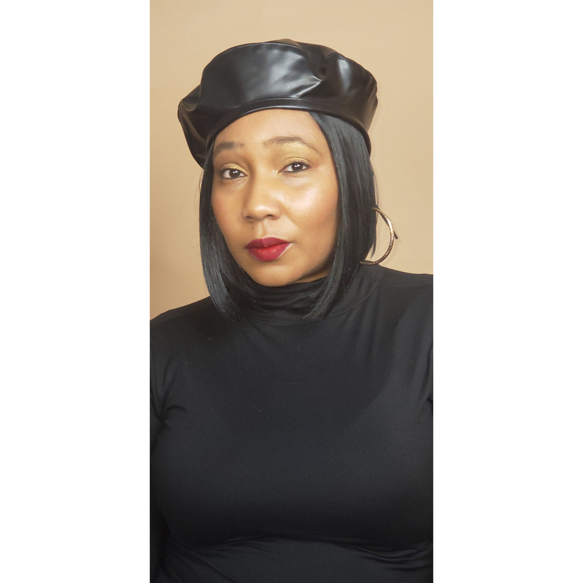 "Tammie" Faux Leather (Tam) Beret